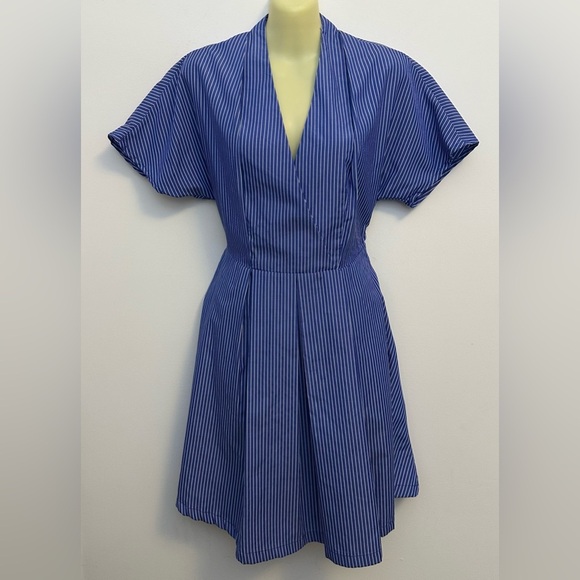 Molly Bracken Dresses & Skirts - Molly Bracken Blue Pinstripe Mini Dress